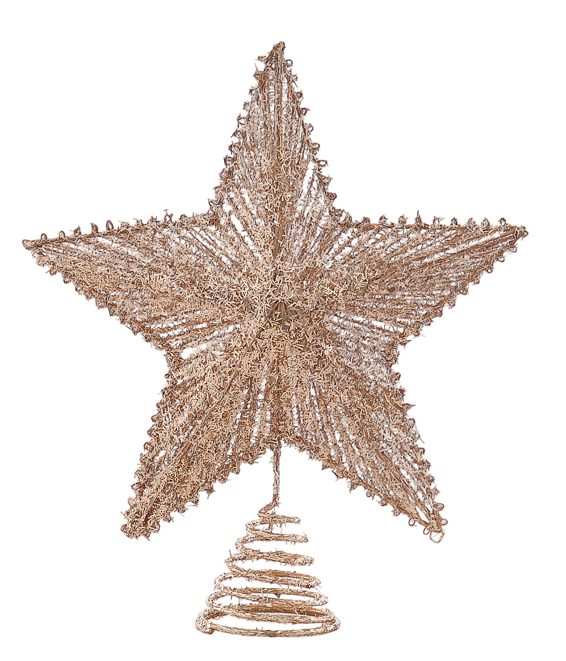 toppstjerne juletre gull glitter