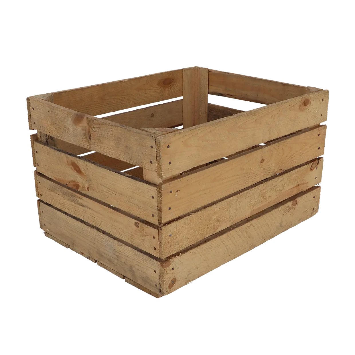 trekasse fruktkasse med tekst 