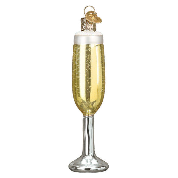 Champagneglass Ornament, Glass - 13cm