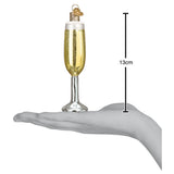 Champagneglass Ornament, Glass - 13cm