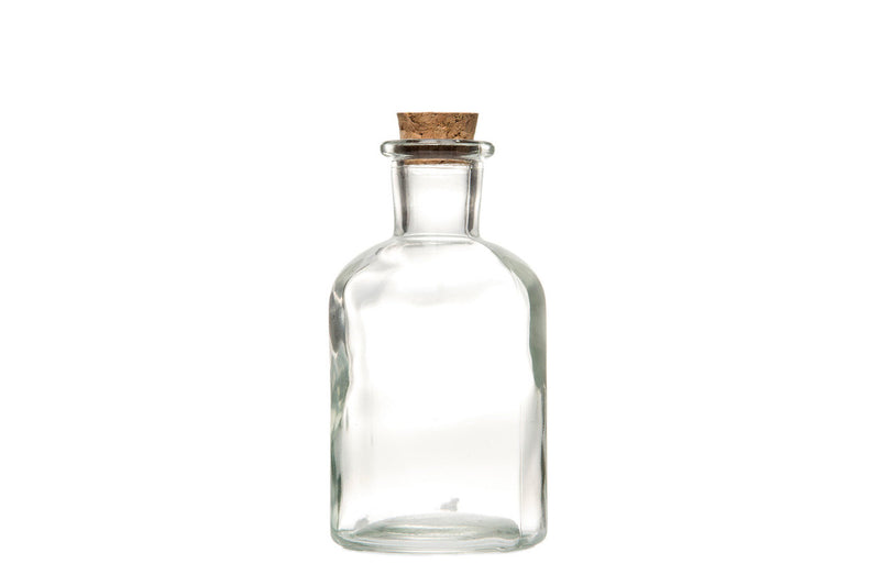 apoterkerglass liten glassflaske lysestake