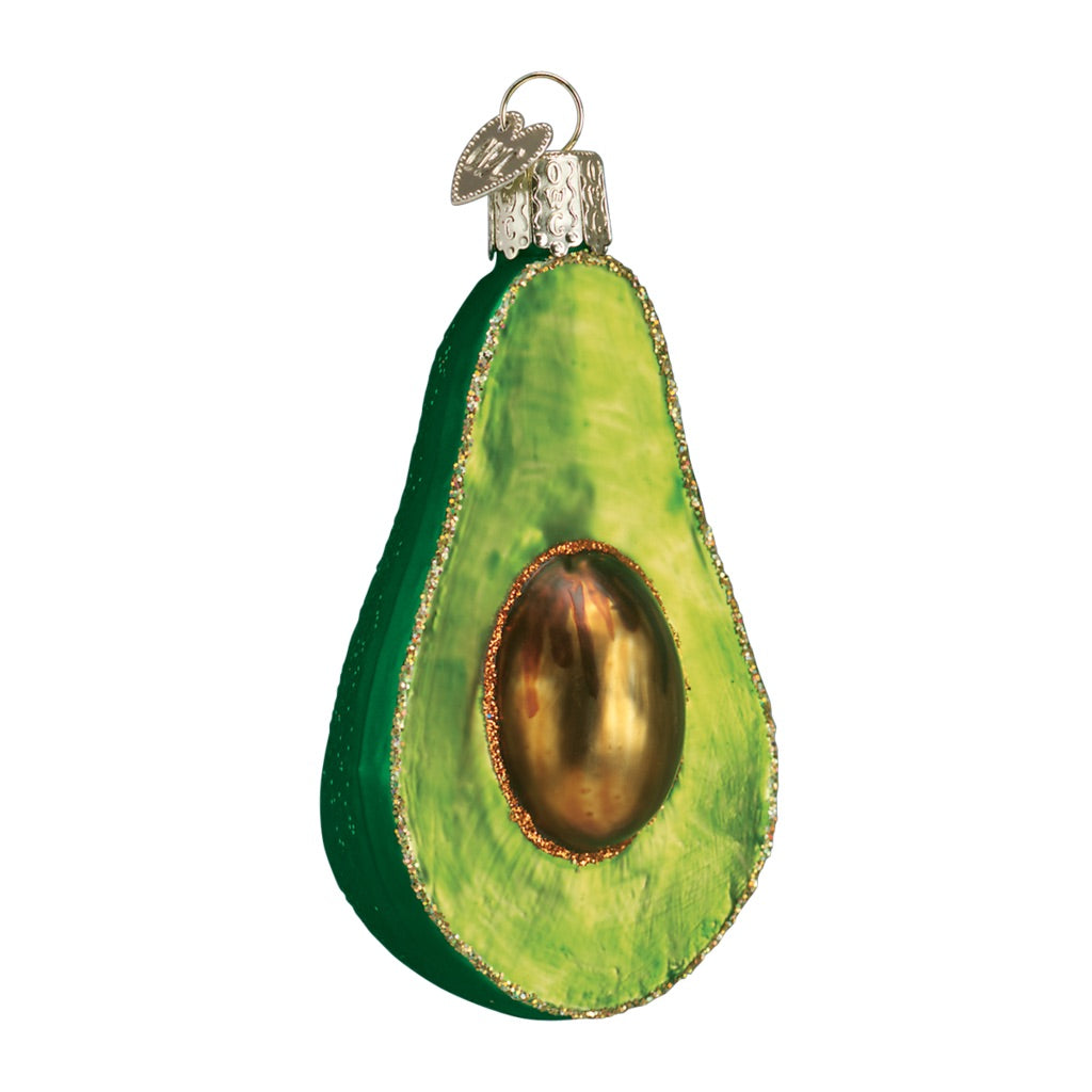 avokado julekule ornament glass julepynt grønn 