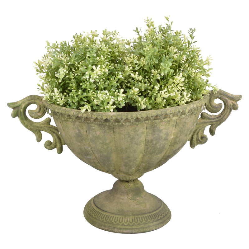 blomsterpotte potte urne antikk grønn esschert nettbutikk interiør tønsberg