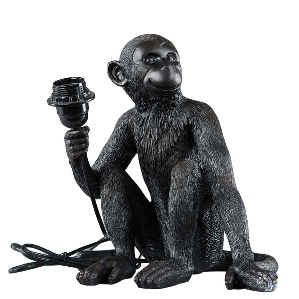 bordlampe lampe ape apekatt monkey svart 101790