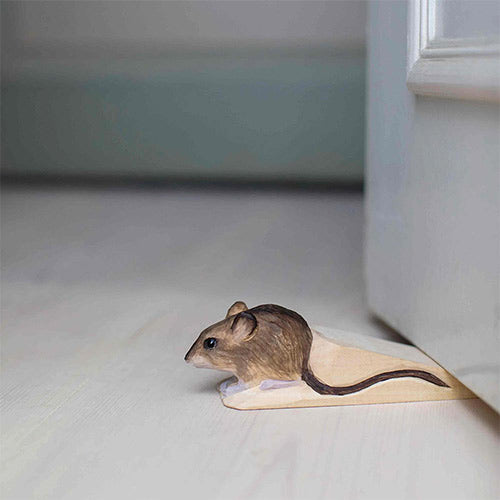 dørstopper mus håndlaget dør mus stop wildlife garden
