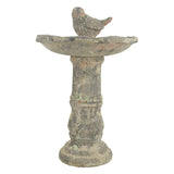 fugelbad pidestall gammeldags hage terracotta dekor fuglemater