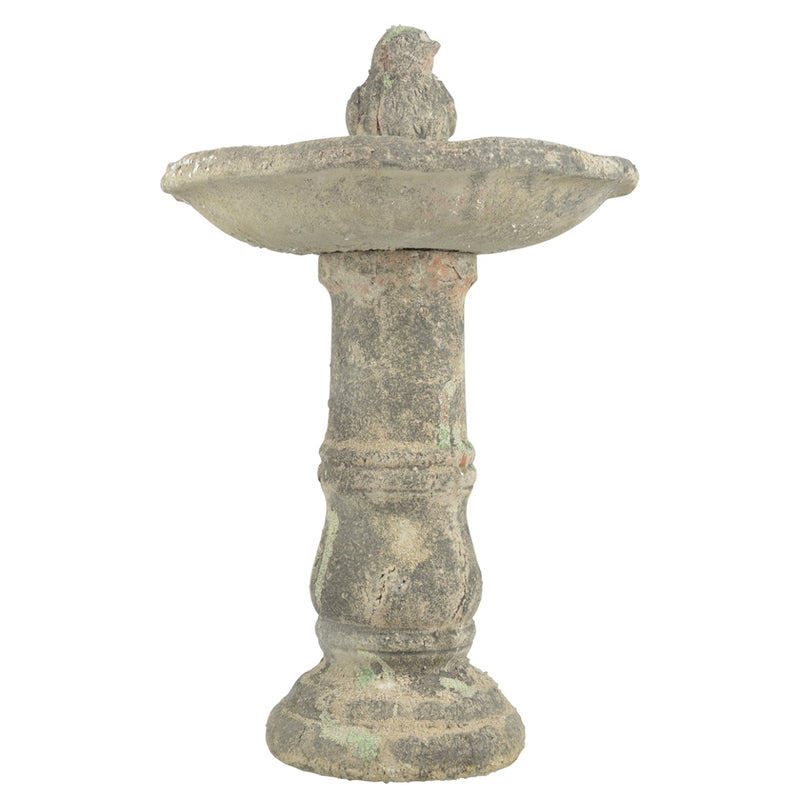 fugelbad pidestall gammeldags hage terracotta dekor fuglemater