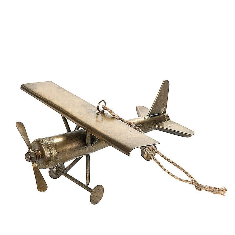 gammeldags propellfly fly julepynt dekorasjon modell messing 15507