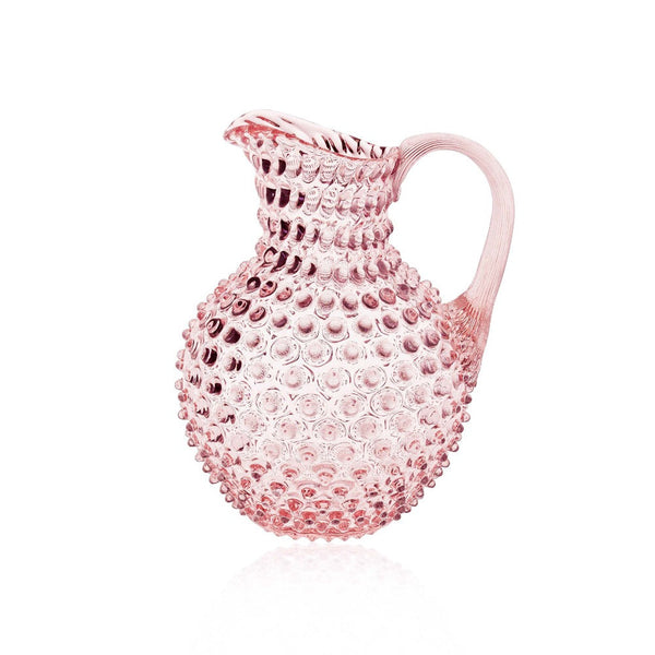 hobnail kraffel mugge klimchi rosaline rosa jug glass krystall vase