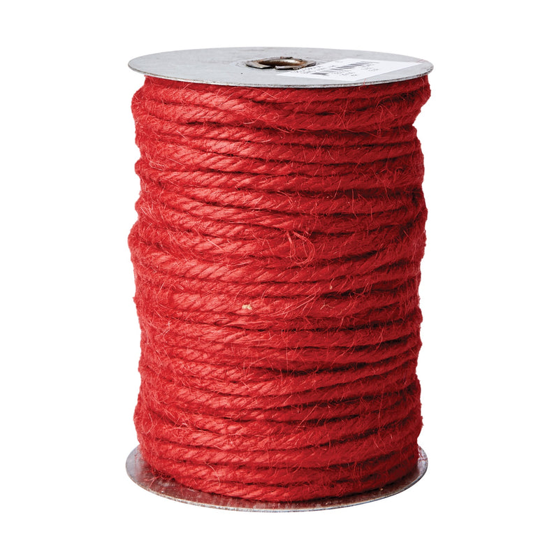 Jutetråd / Hamphyssing, Rødt 4mm - 33m