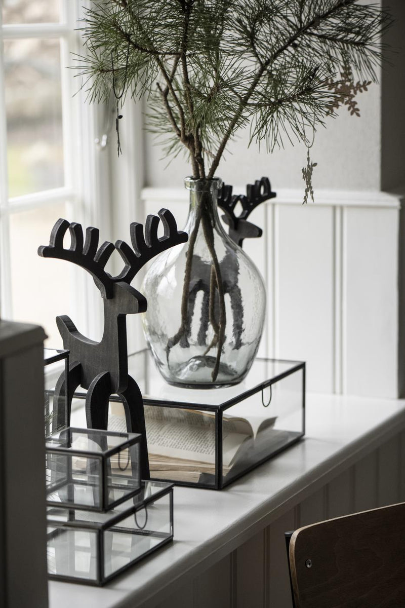 Reinsdyr Rudolf, Svart - 36cm