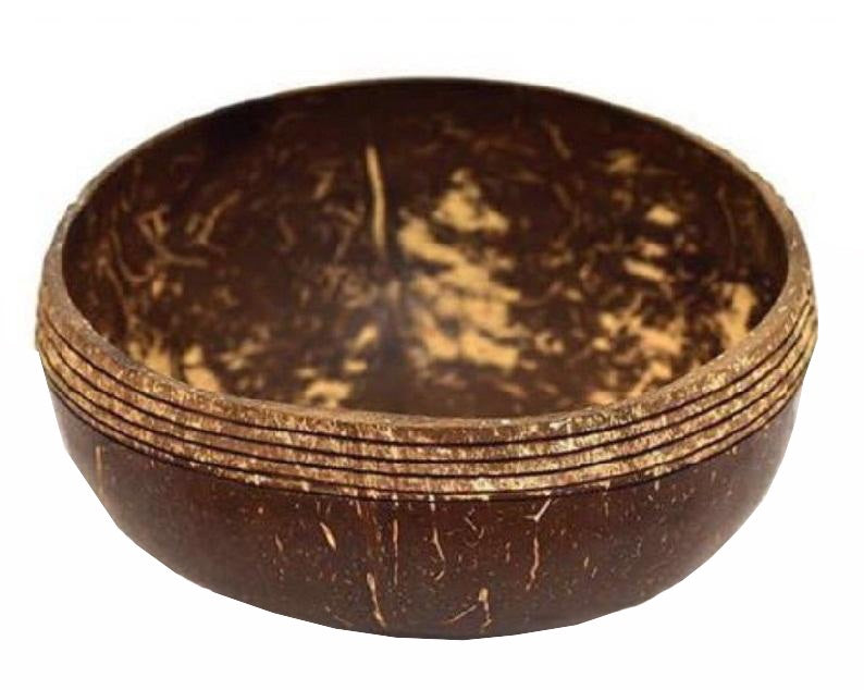 Kokosnøttskål Mønstret, 13cm - 4stk