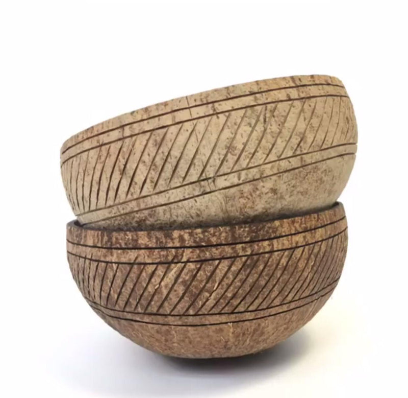 kokosnøttskål kokosnøtt skål coconut bowl mønstret