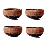 kokosnottskål mønstret kokosnøtt skål coconut bowl risset mønstret utskjæring