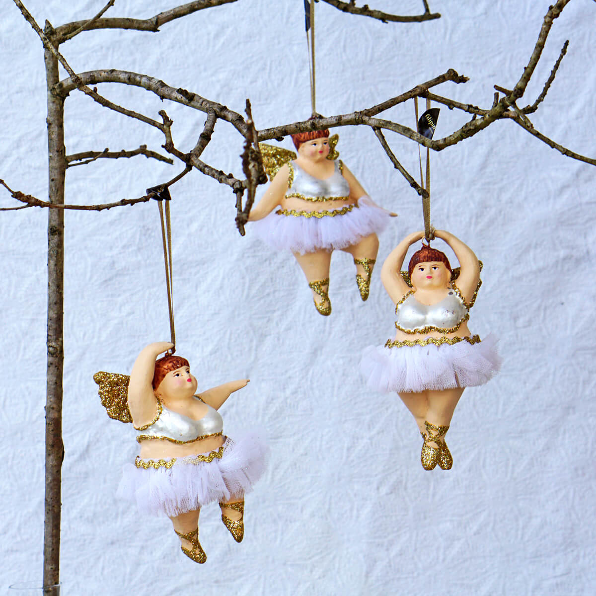 kraftige ballerina engler til juletre