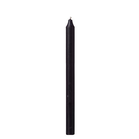 kronelys svart black lage twisted candle parafin affari 509-290-13