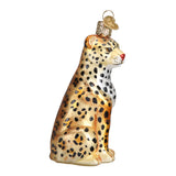 leopard ornament juletrepynt glass julekule katt 12148