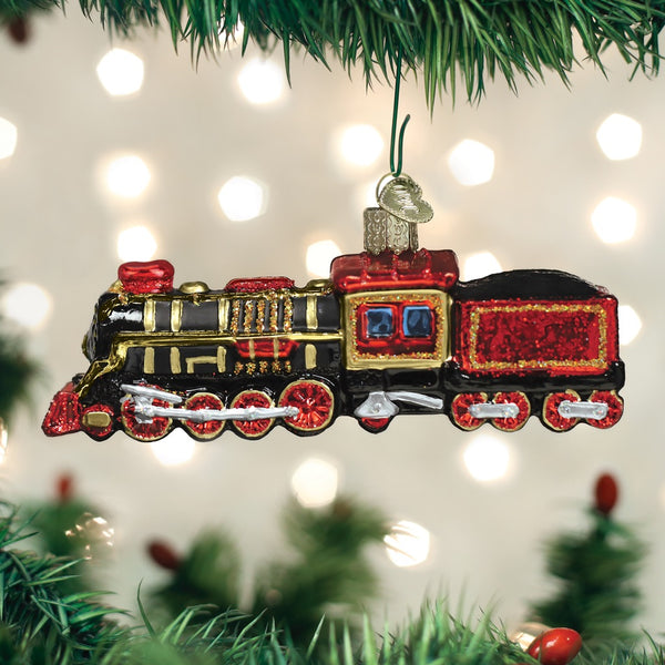 lokomotiv damplokomotiv julekule ornament glass old world christmas nettbutikk