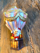 Luftballong Nisse, Rosa⎜Juletrepynt Glass - 13cm
