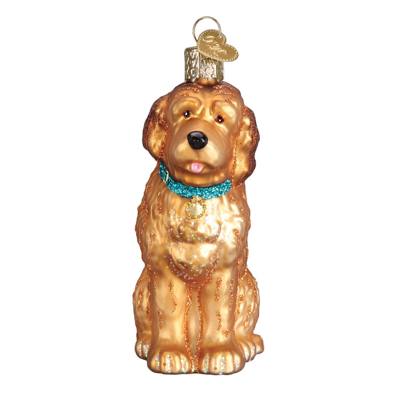 ornament hund irsk doodle nettbutikk julekule glass julepynt nostalgi 12528
