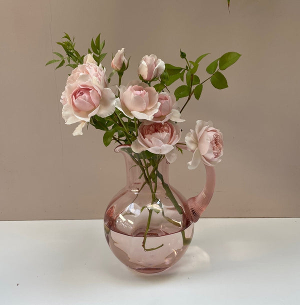 rosa glass karaffel mugge krystall klimchi rosaline marika jug vase