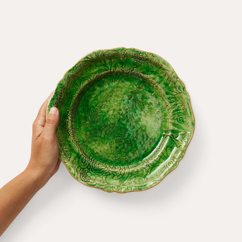 sthål frokosttallerken asjett tallerken grønn seaweed keramikk