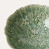 sthål skål bolle antique grå svensk keramikk arabesque