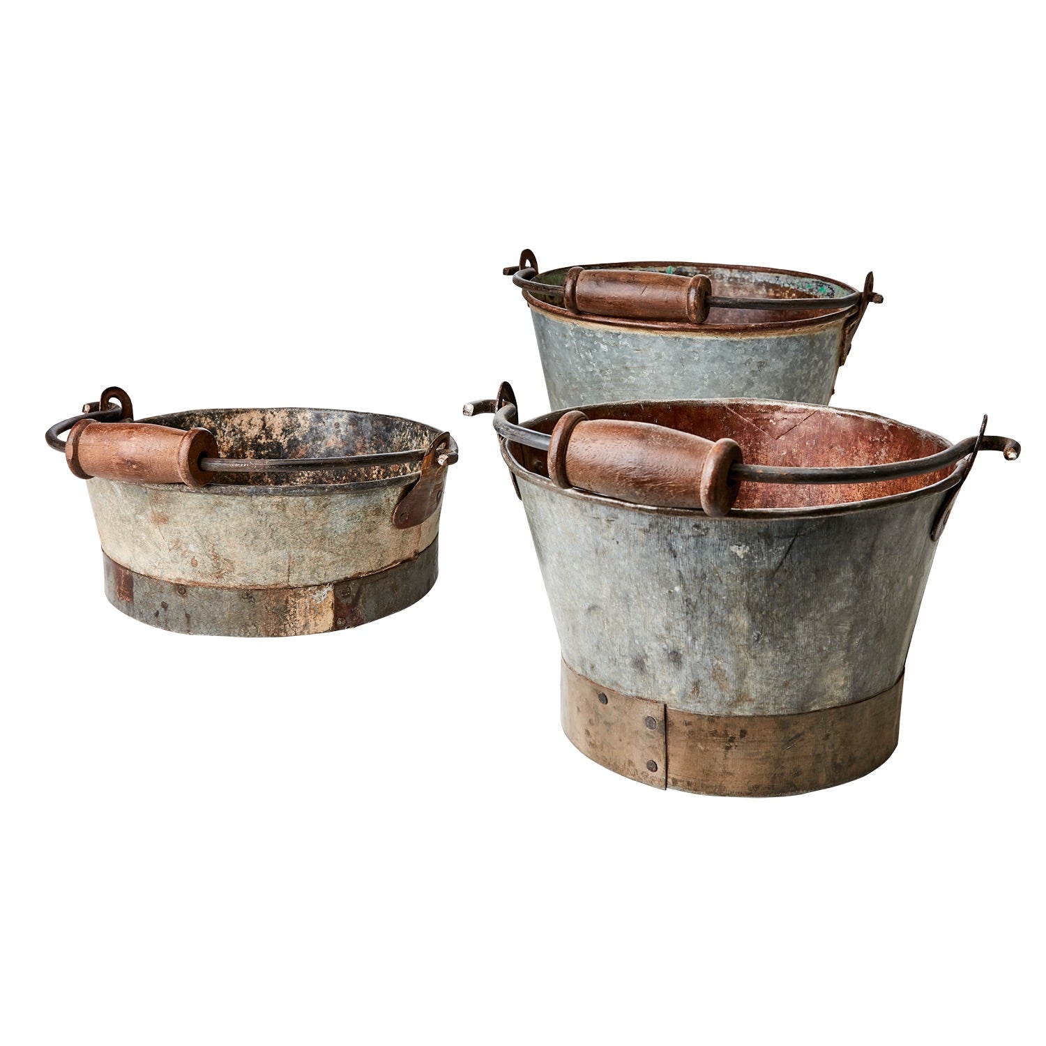 vintage bøtte metallbøtte gammel sink nettbutikk 076-159-00